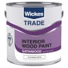 Wickes Trade Quick Dry Satin Wood & Metal Paint - Pure Brilliant White -  2.5L