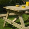 Rowlinson Wooden Garden Picnic Table 1.5 x 1.5m