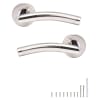 Sydney Dual-Tone Round Rose Latch Door Handle - 1 Pair