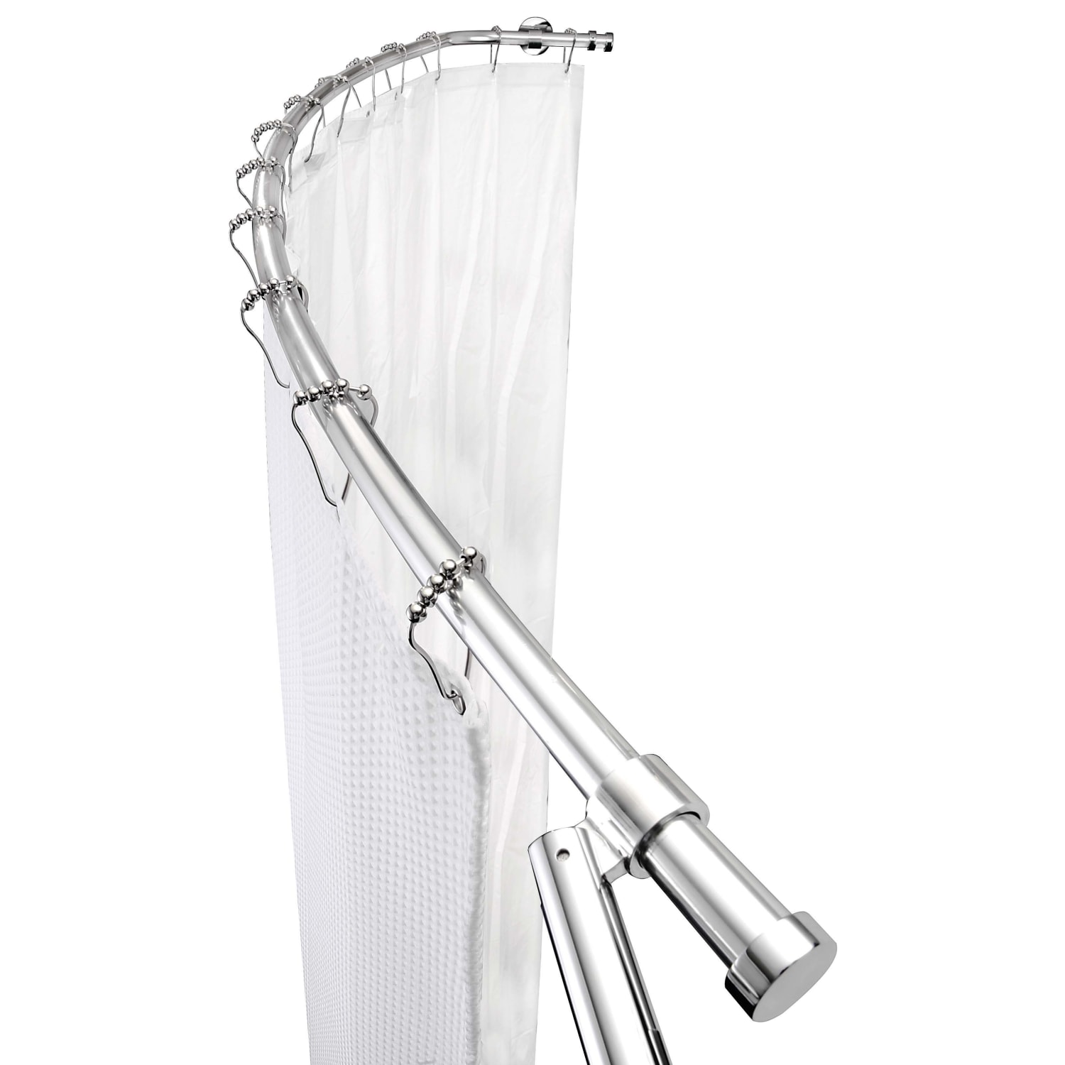 Curved hot sale shower curtain