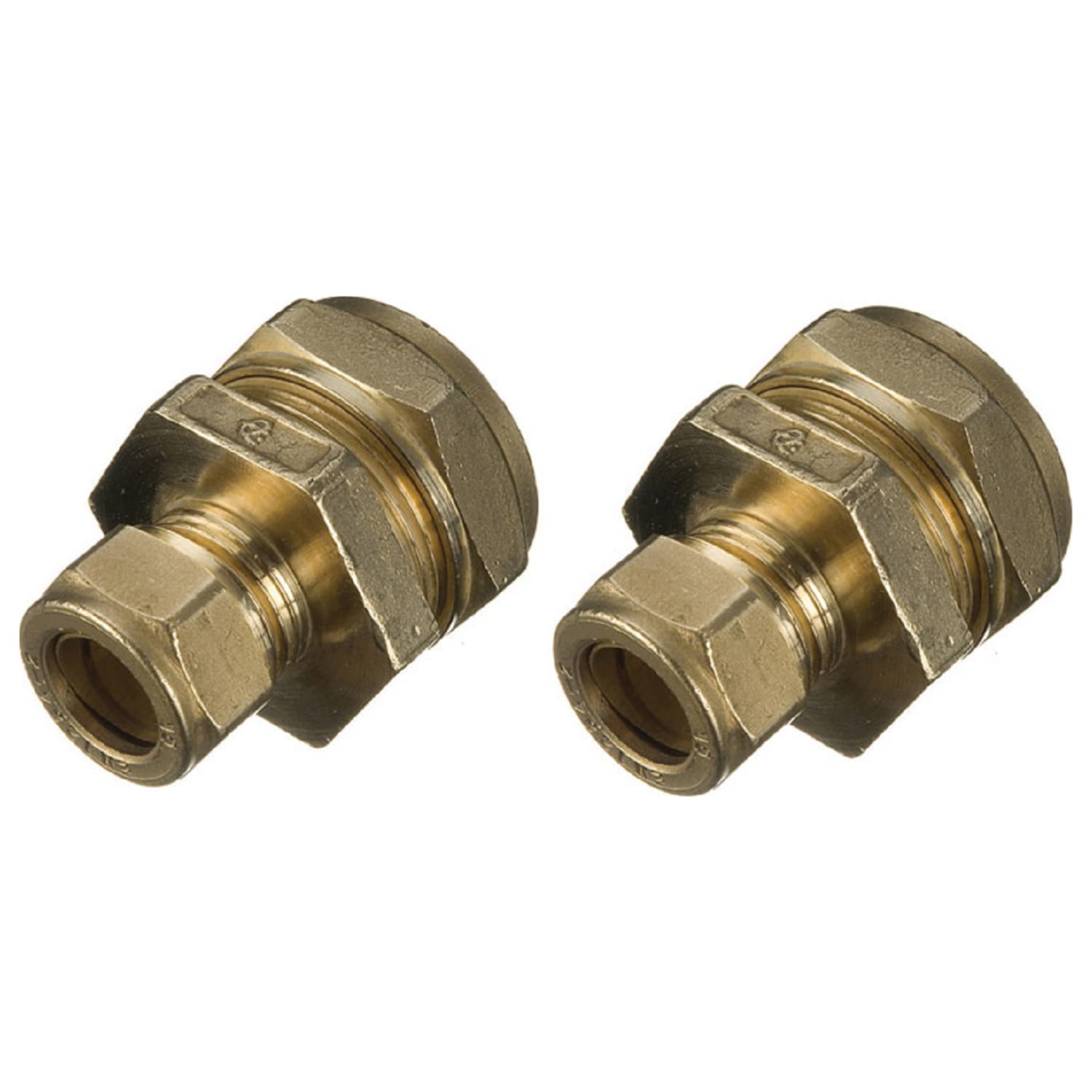 Primaflow Brass Compression Reducer Coupling - 15 X 10mm Pack Of 2