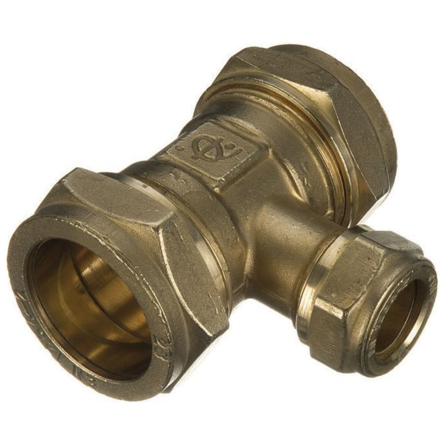 Primaflow Brass Compression Reducing Tee - 15 X 15 X 22mm