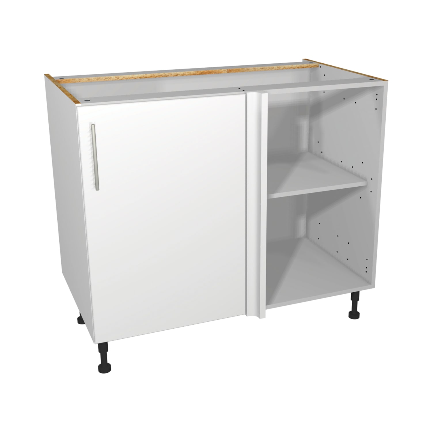 White gloss corner shop unit