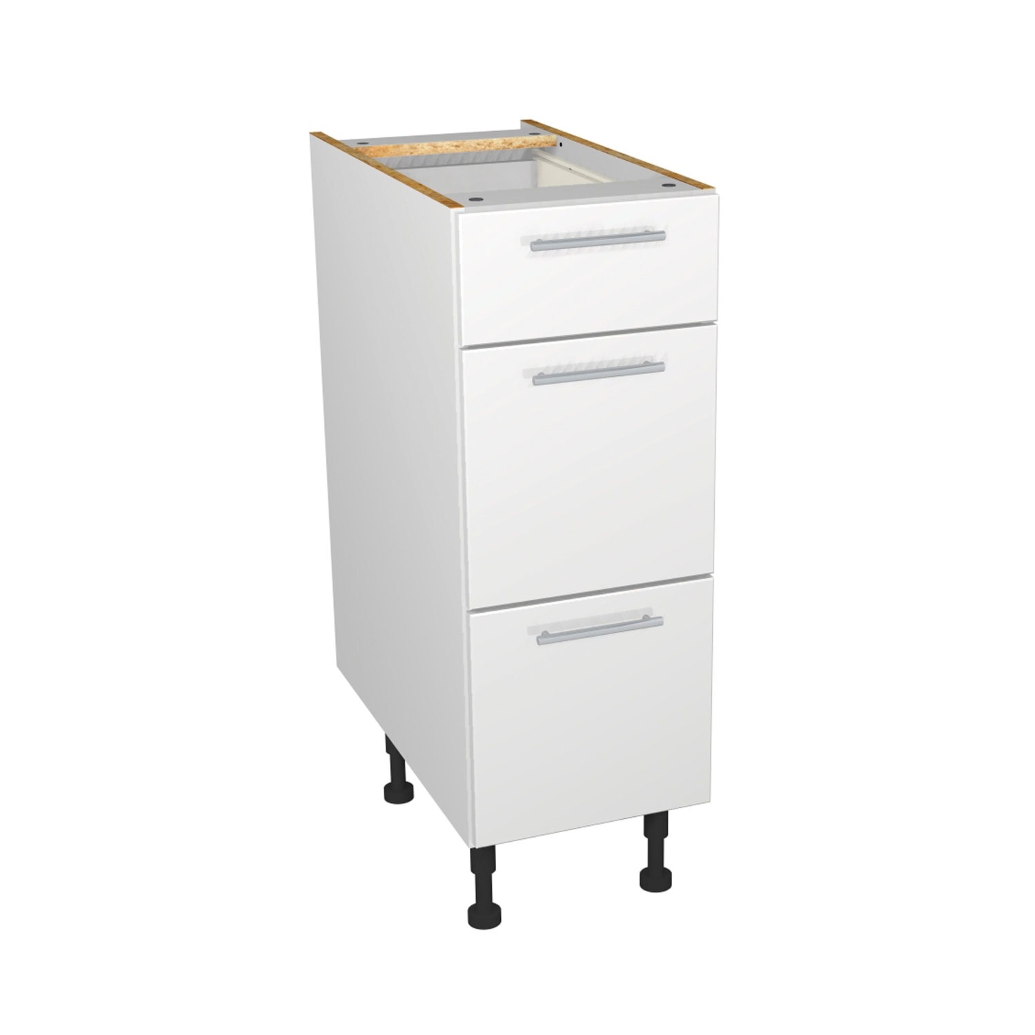 Wickes Orlando White Gloss Slab Drawer Unit 300mm Wickes