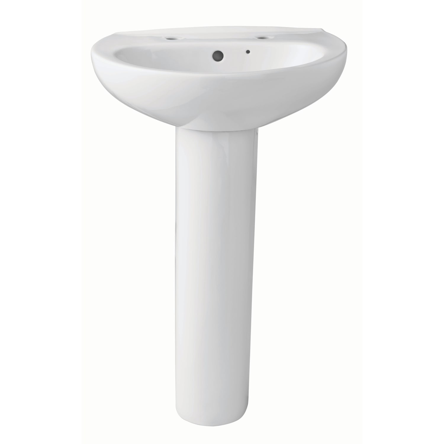 Wickes Portland 2 Tap Hole Ceramic Bathroom Basin with Full