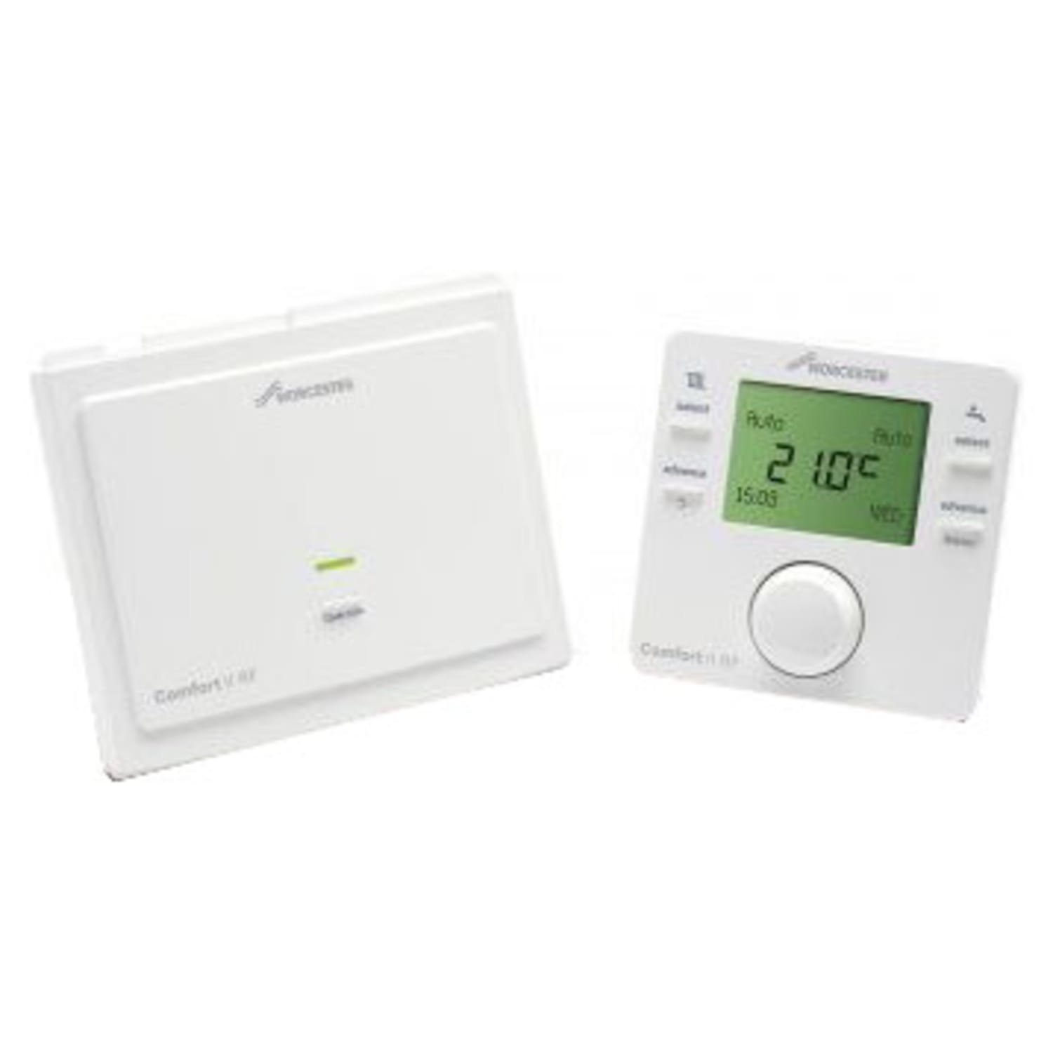 Worcester GreenStar Comfort II Radio Frequency Twin Channel Programmer u0026 Room  Thermostat | Wickes.co.uk