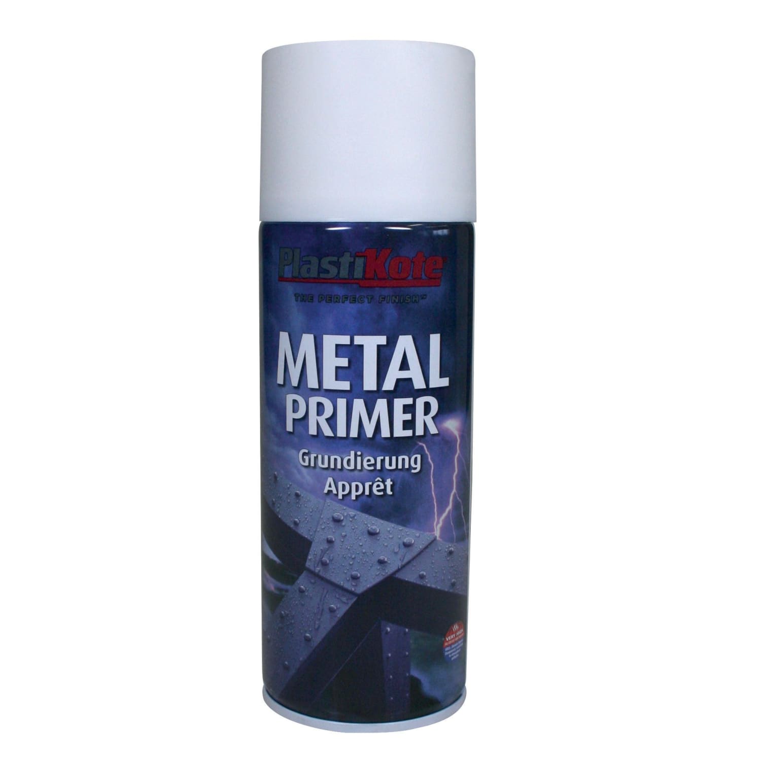 Plastikote Metal Primer Aerosol Spray White 400ml Wickes