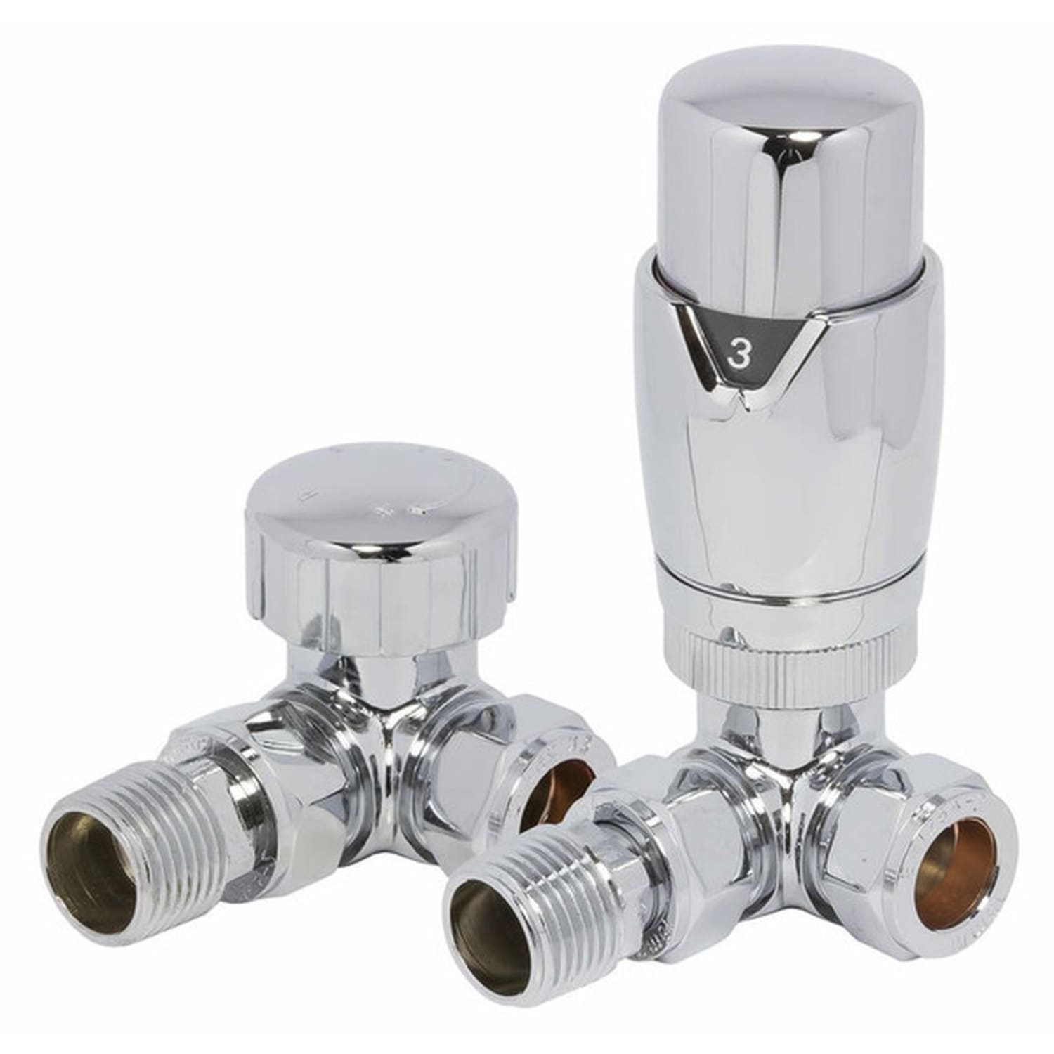 Wickes 105mm x 65mm Round Corner Thermostatic Radiator Valve