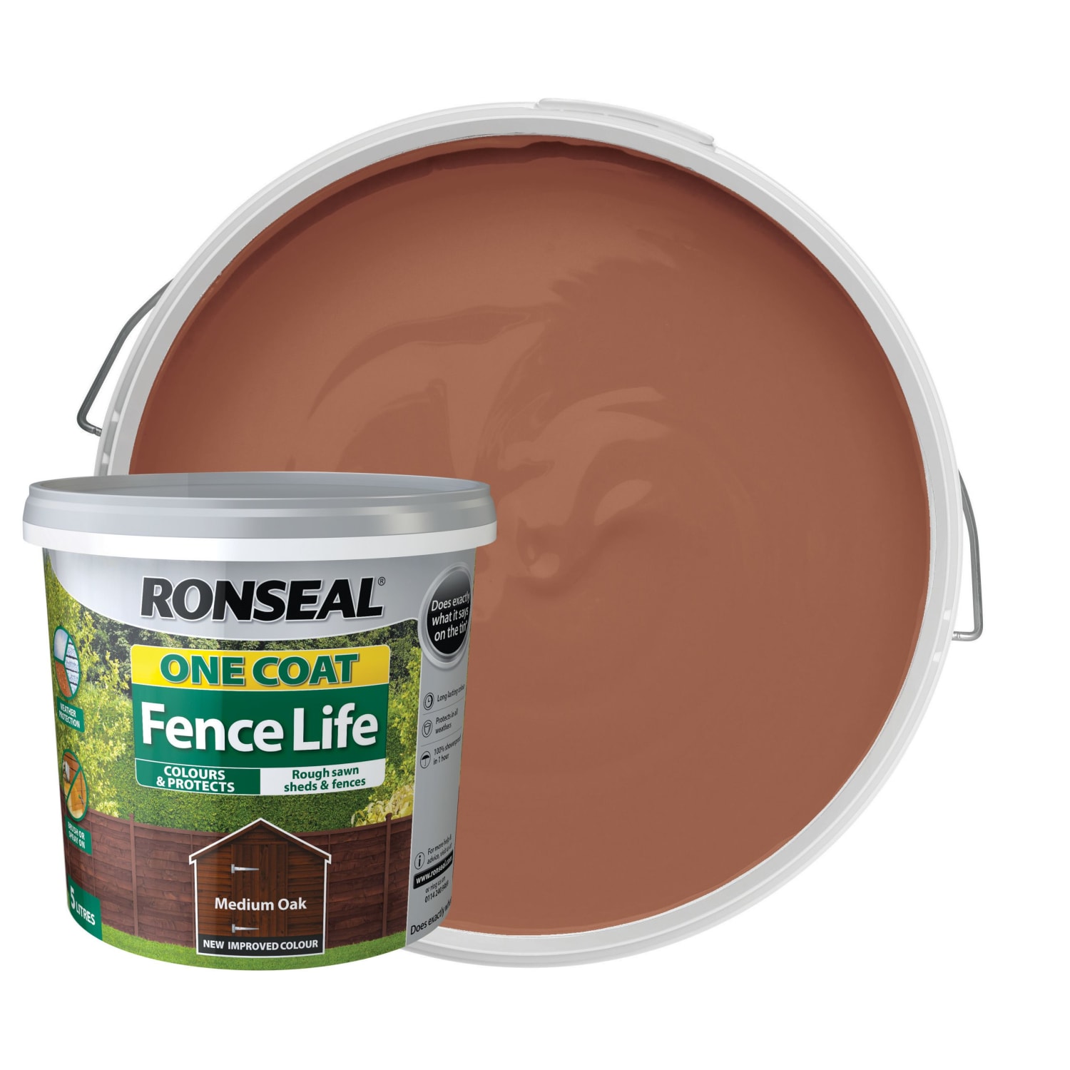 Ronseal One Coat Fence Life Matt Shed Fence Treatment Medium