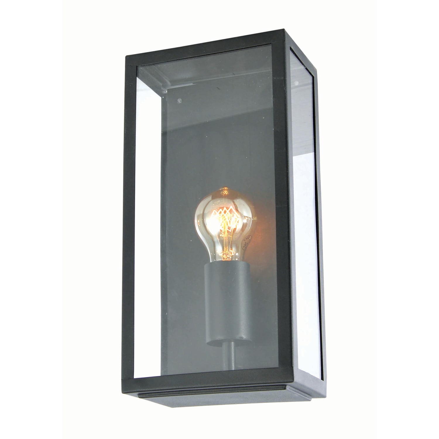 Zinc Minerva Satin Black Lantern Light 60W Wickes