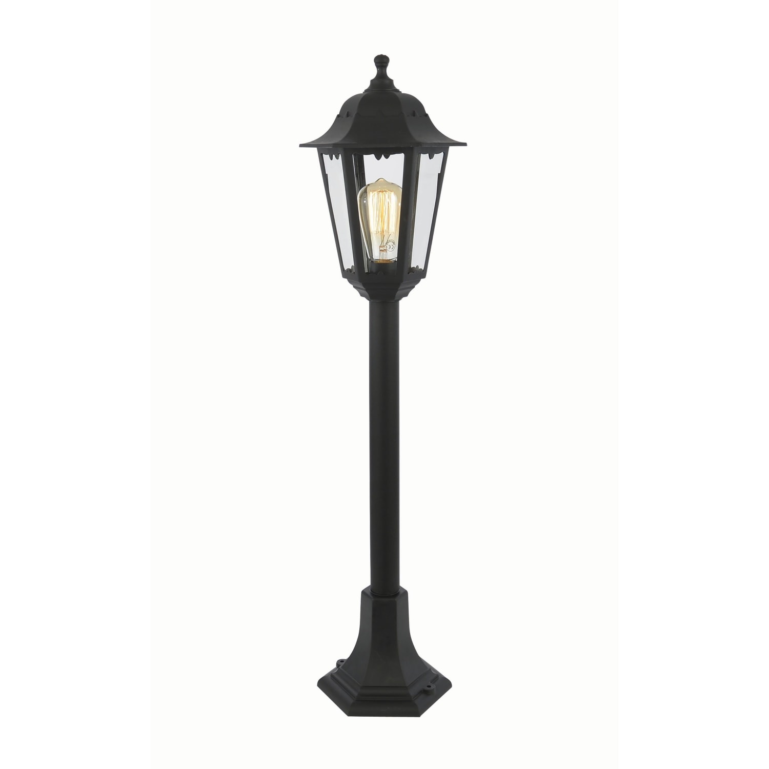 Coast Bianca Tall Post Lantern Black Wickes