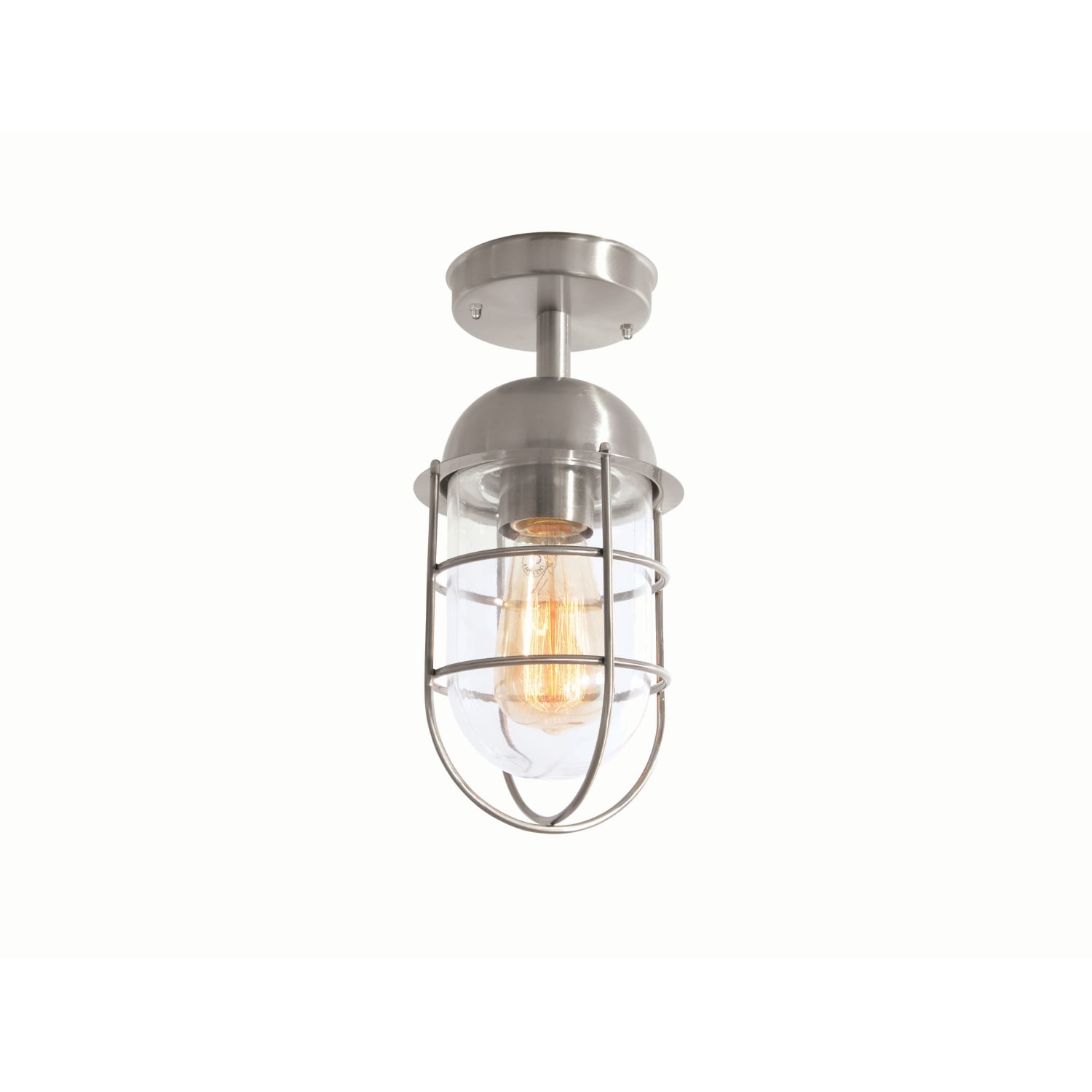Zinc Kari Stainless Steel Porch Lantern Light 42W Wickes
