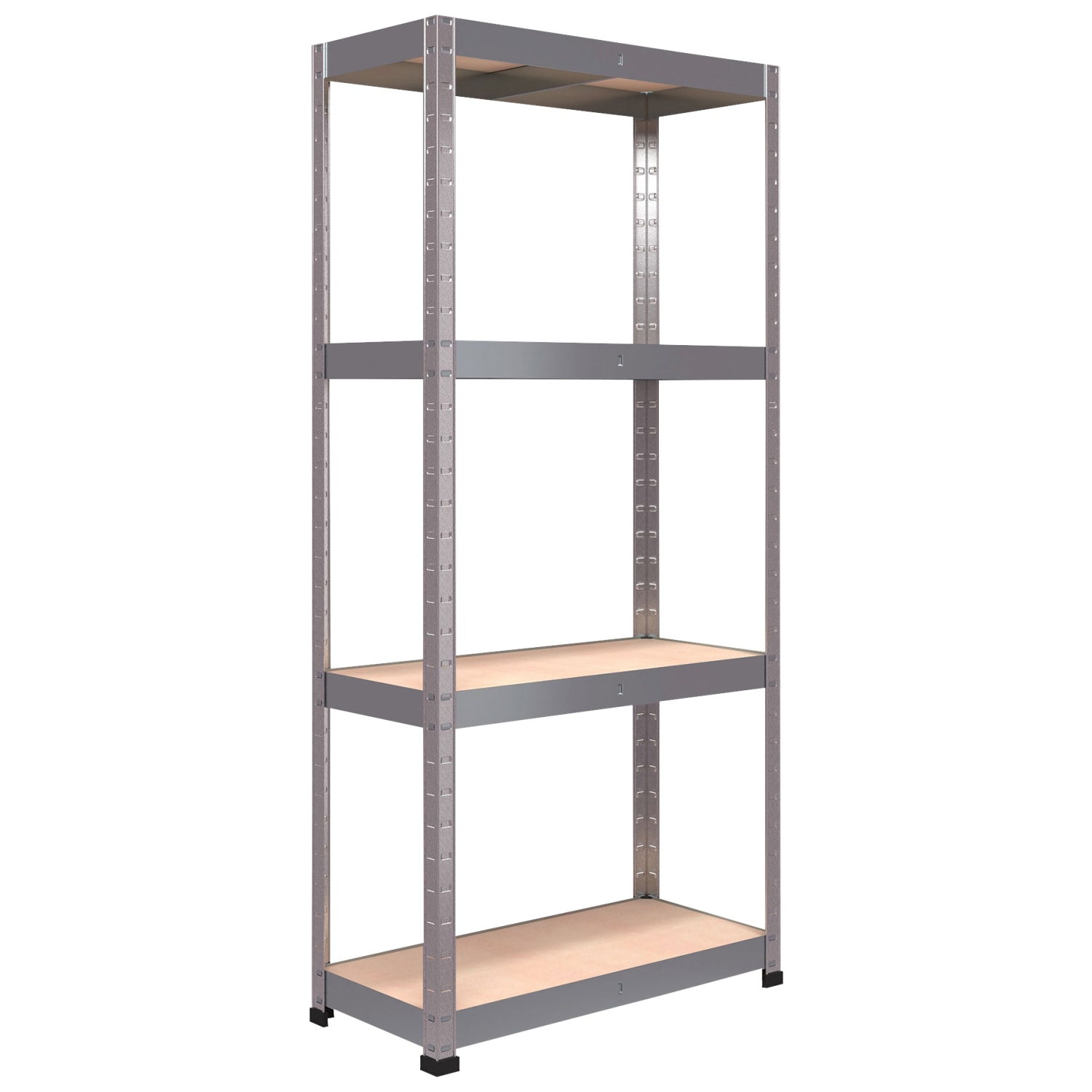Rb Boss Galvanised Shelf Kit 4 Wood Shelves 1600 x 750 x 350mm