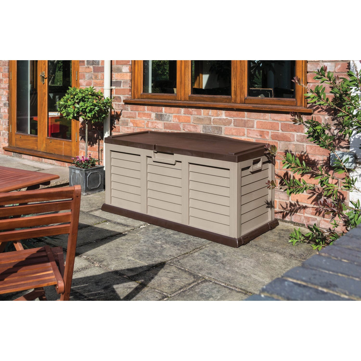 Plastic Garden Storage Bench stickhealthcare.co.uk