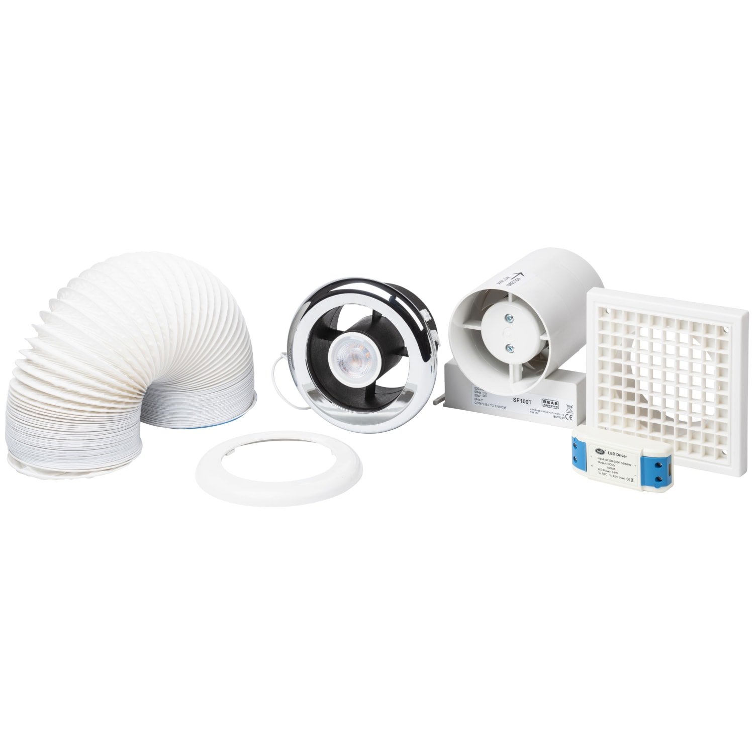 Extractor fan with light outlet