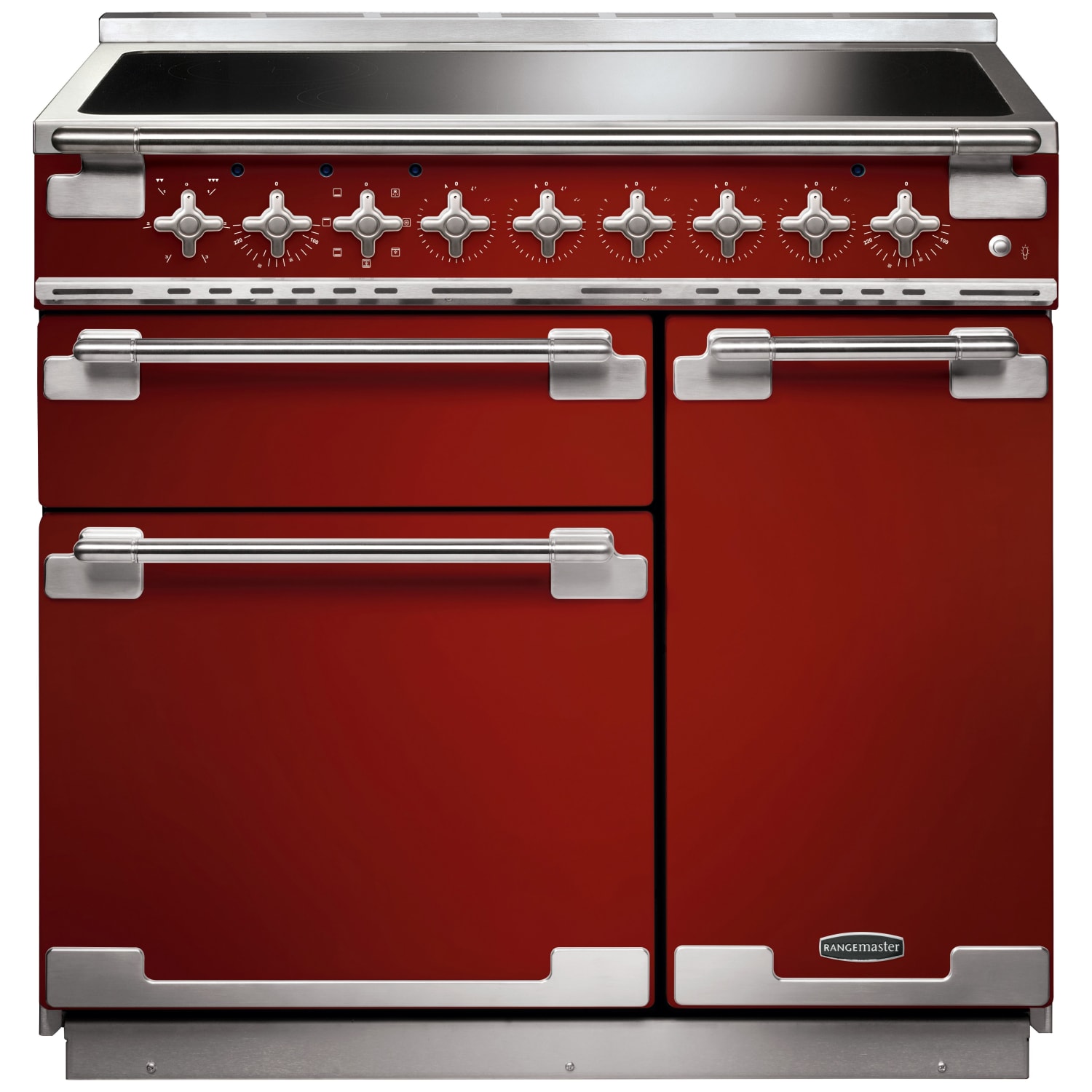 Rangemaster Elise 90cm Induction Range Cooker Cherry Red