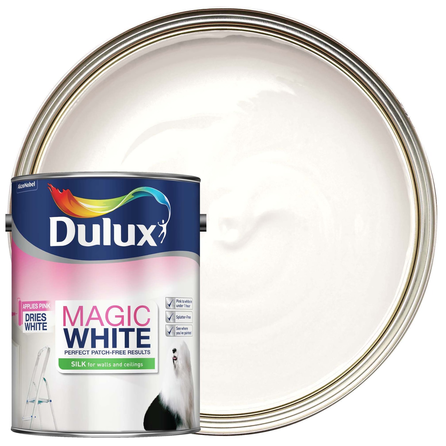 Dulux Magic White Silk Pure Brilliant White 5L