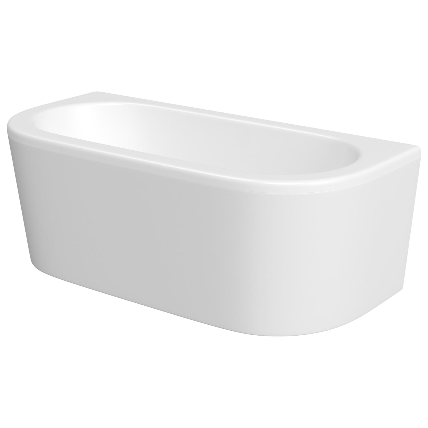 Wickes Blend D Shaped Bath with Panel 1700mm x 800mm Wickes