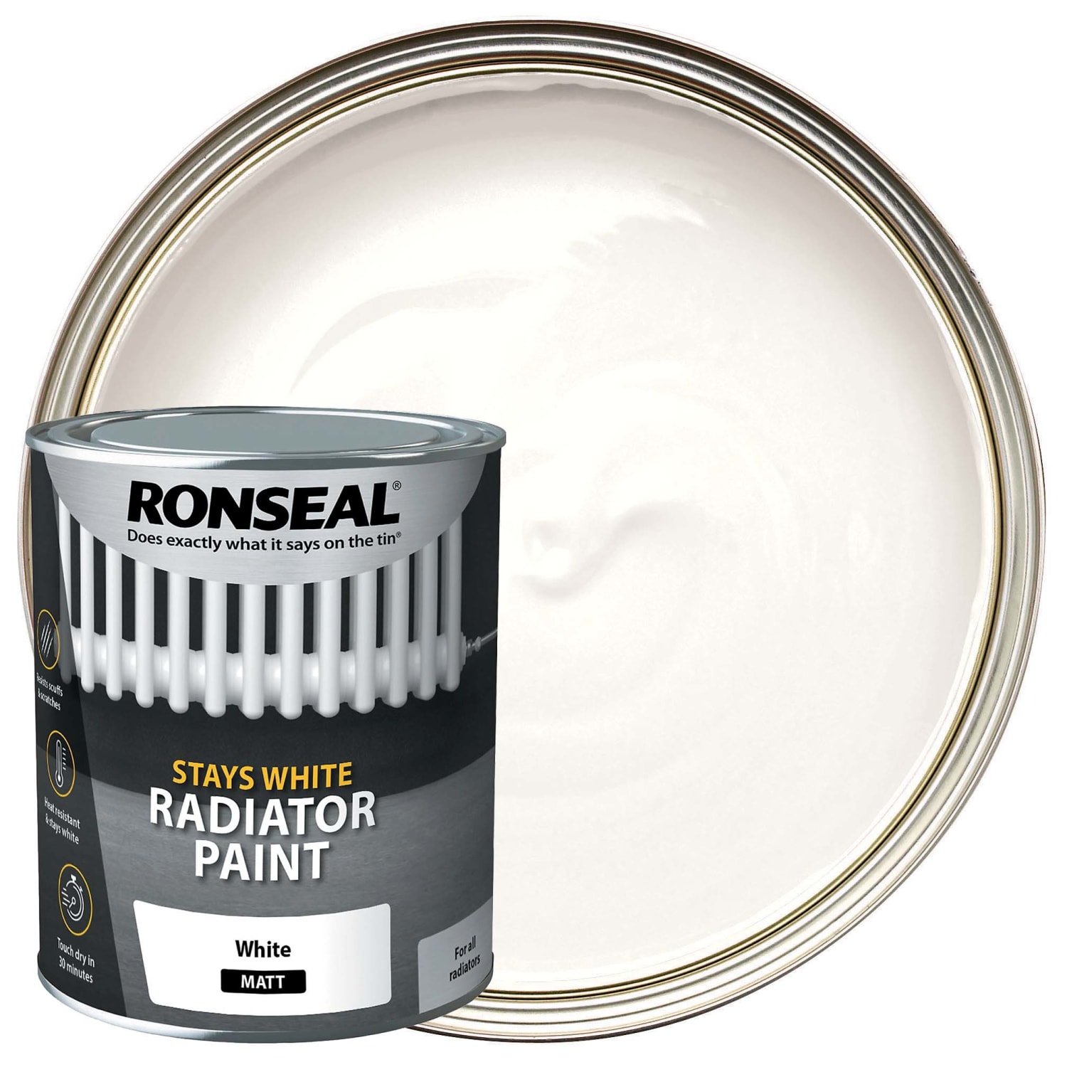 Ronseal Stays White Ultra Tough Pure Brilliant White Paint for Wood an :  : DIY & Tools