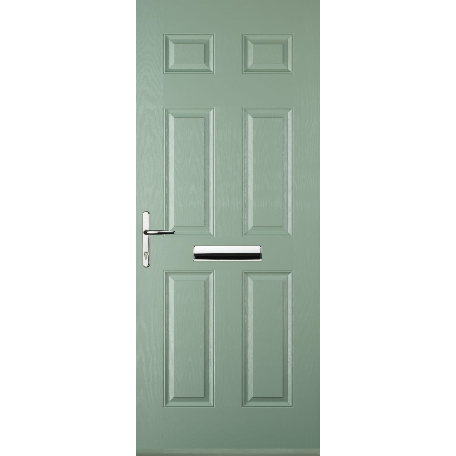 Euramax 6 Panel Chartwell Green Right Hand Composite Door Wickes