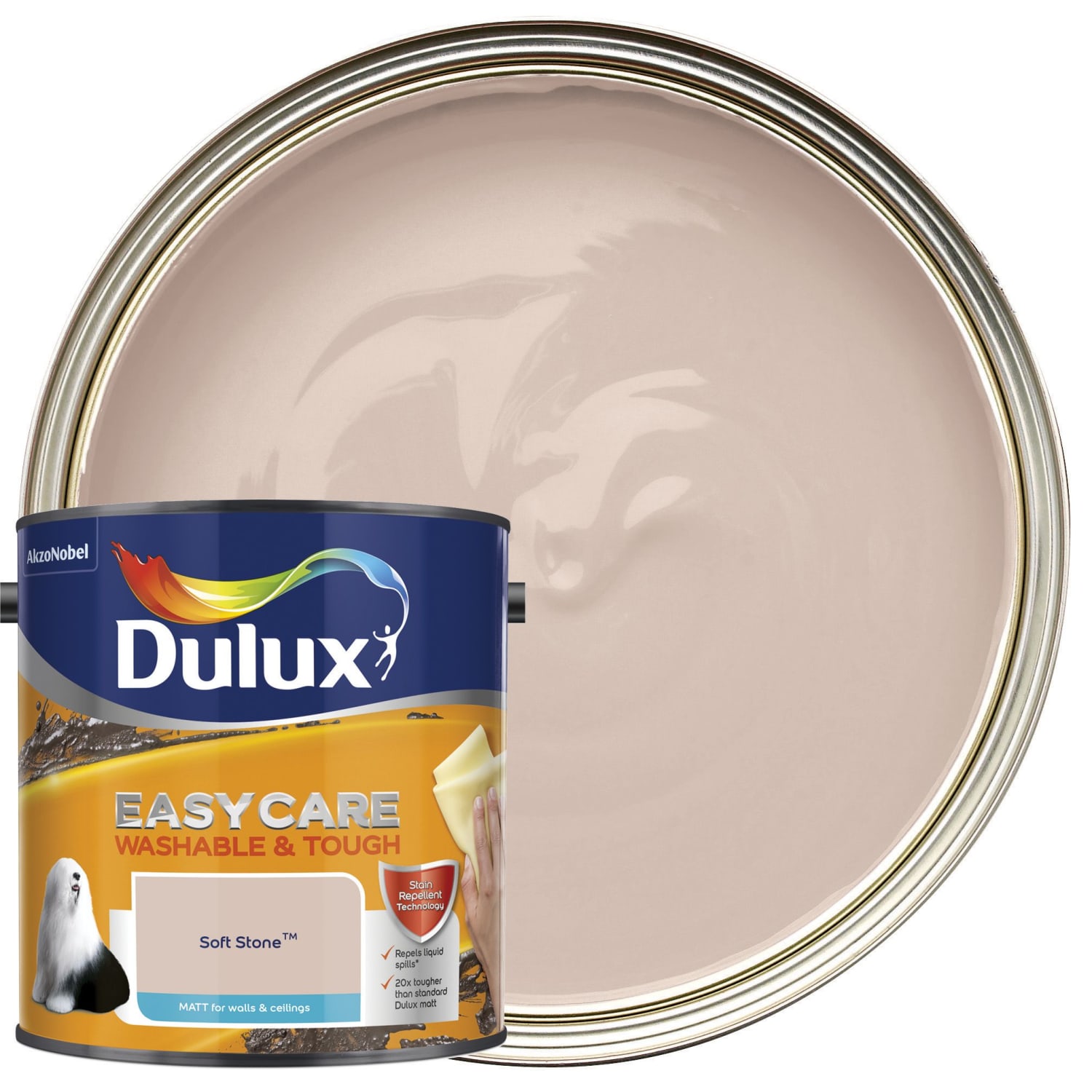 Dulux Easycare Washable Tough Matt Emulsion Paint Soft Stone