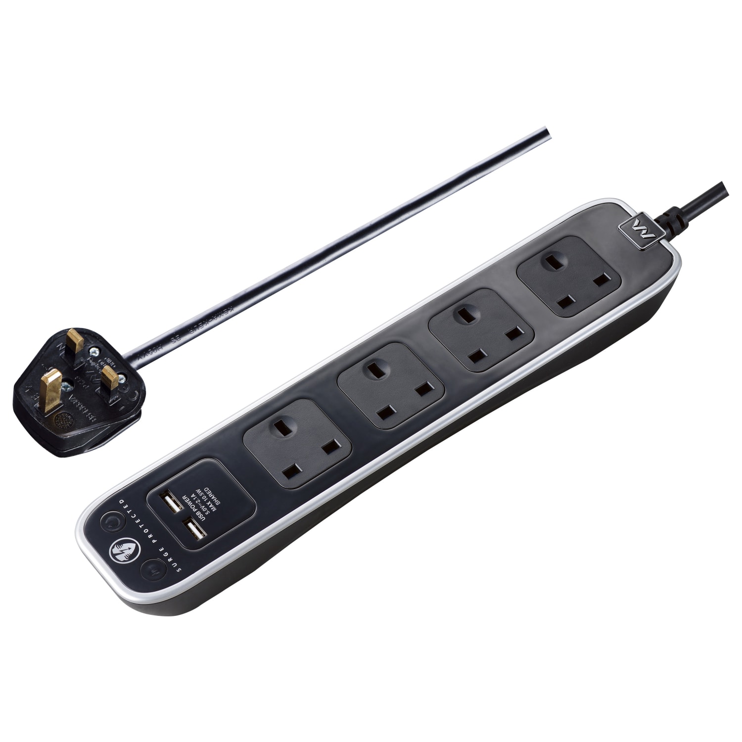 Multi-socket block, extension 7 sockets with switch, power extension