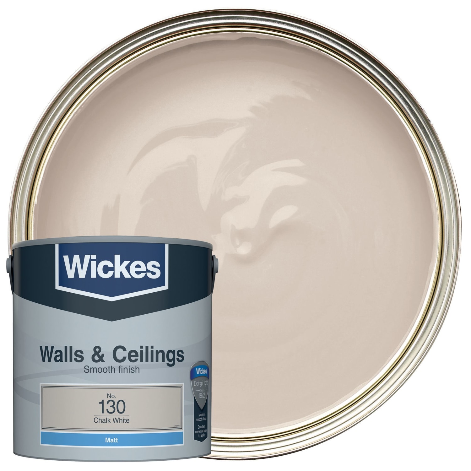 Wickes Frosted White - No. 135 Vinyl Matt Emulsion Paint - 5L
