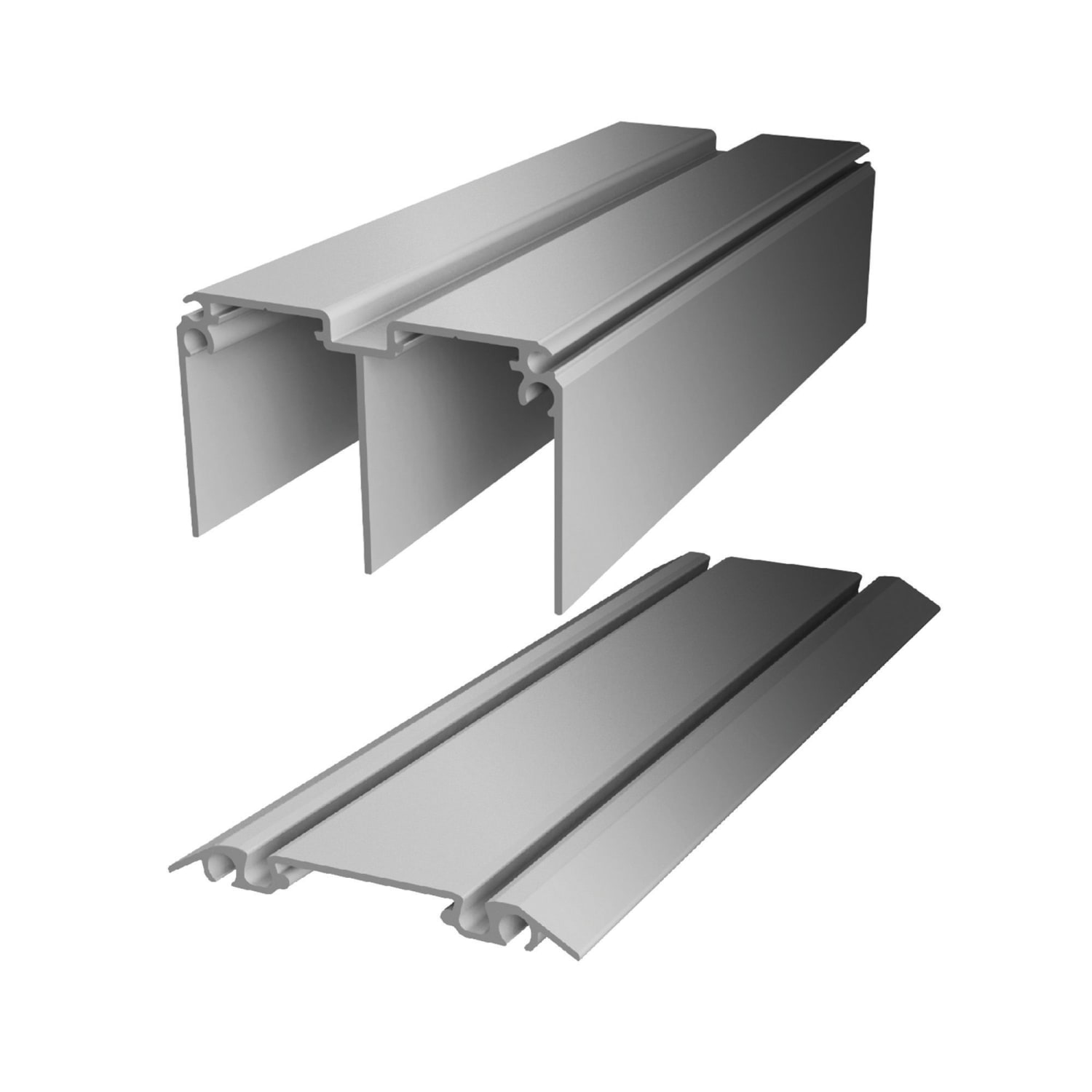 Spacepro Minimalist Sliding Door Trackset Silver Wickes