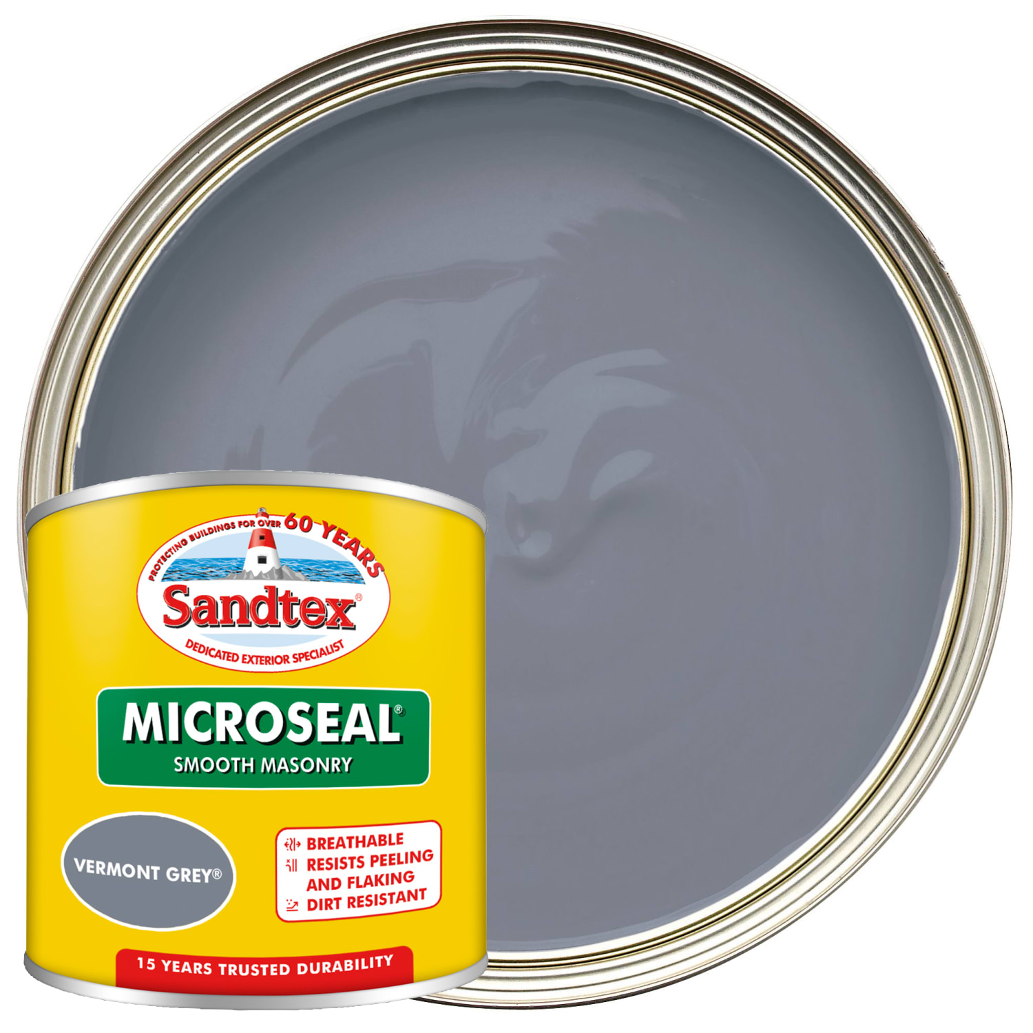 Sandtex Ultra Smooth Masonry Paint - Vermont Grey - 150ml