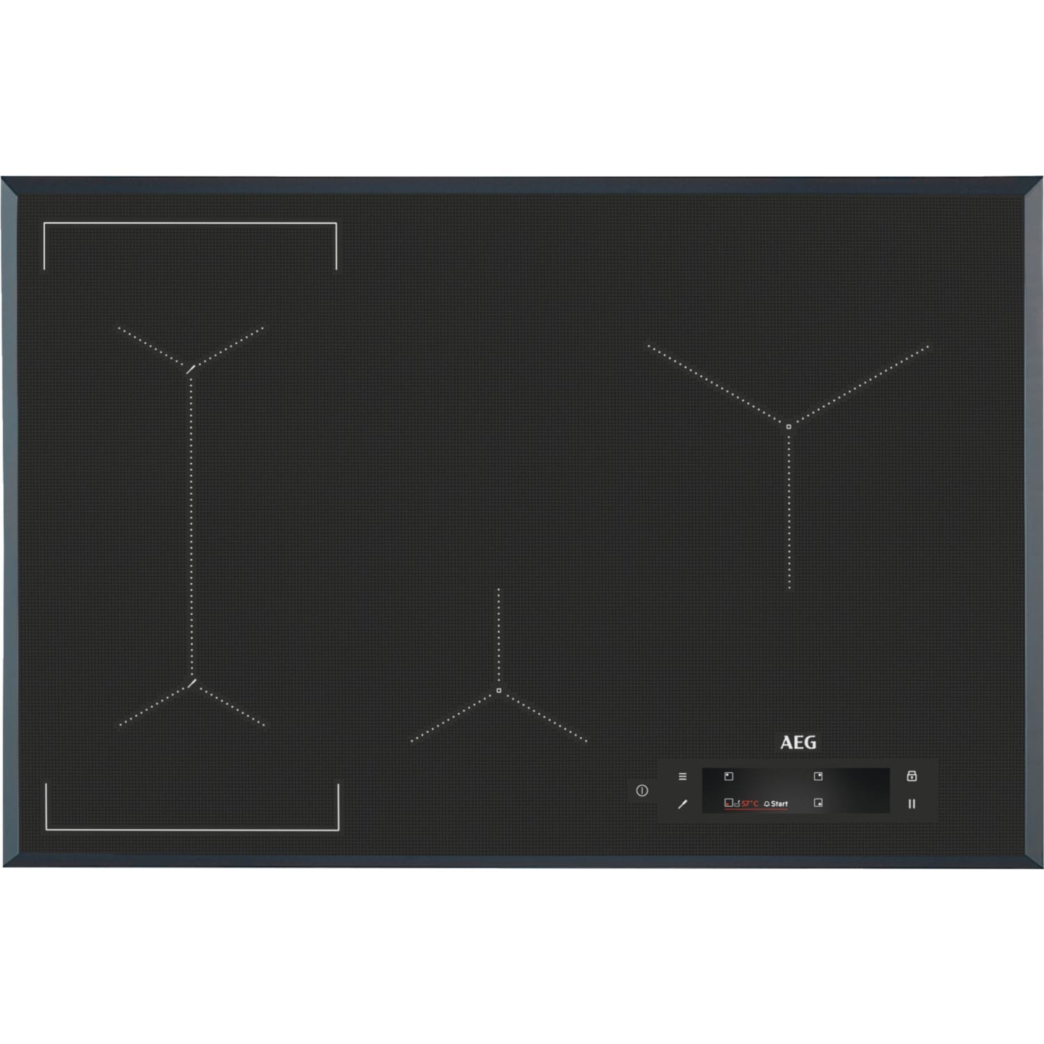 AEG IAE84881FB Black Induction Hob with SensePro 80cm Wickes