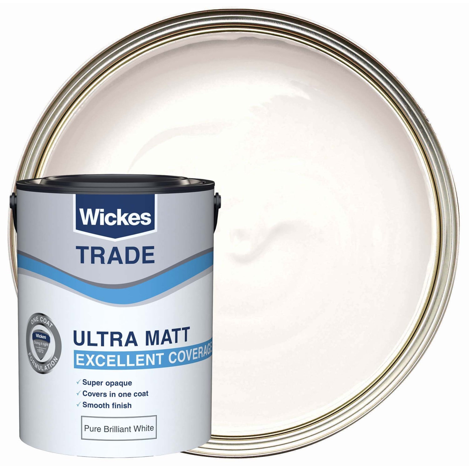 Wickes Trade Ultra Matt Emulsion Paint - Pure Brilliant White - 5L |  Wickes.co.uk