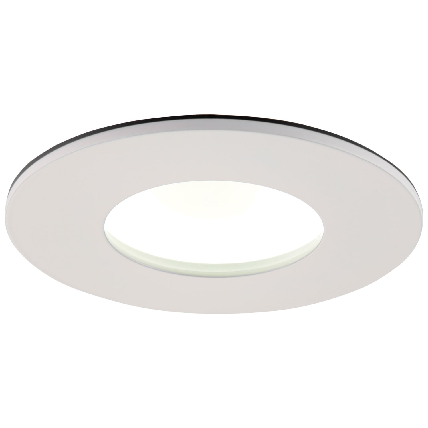 Saxby Orbital Plus Anti Glare IP65 Matt White Cool White Downlight