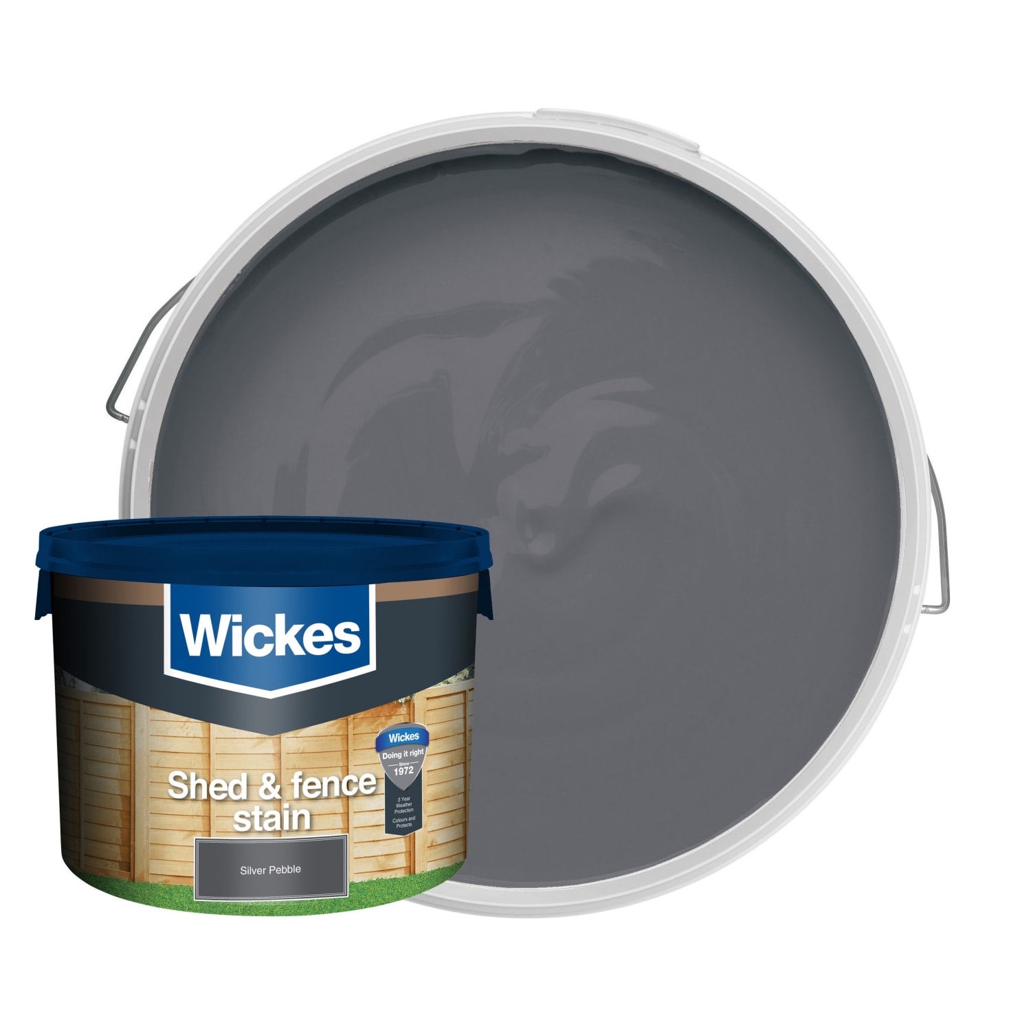 Wickes Shed u0026 Fence Timbercare Silver Pebble 9L | Wickes.co.uk