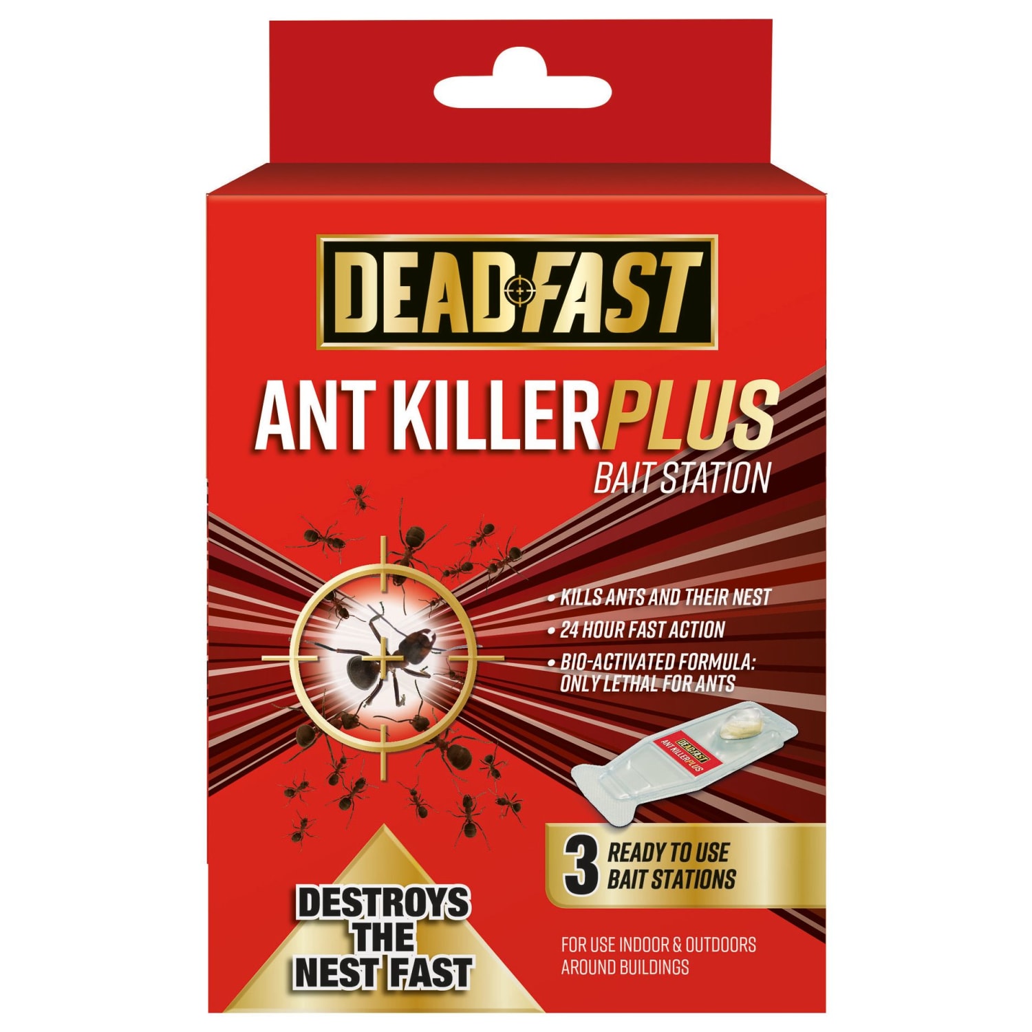 Deadfast Ant Plus Bait Station 3 x 4g