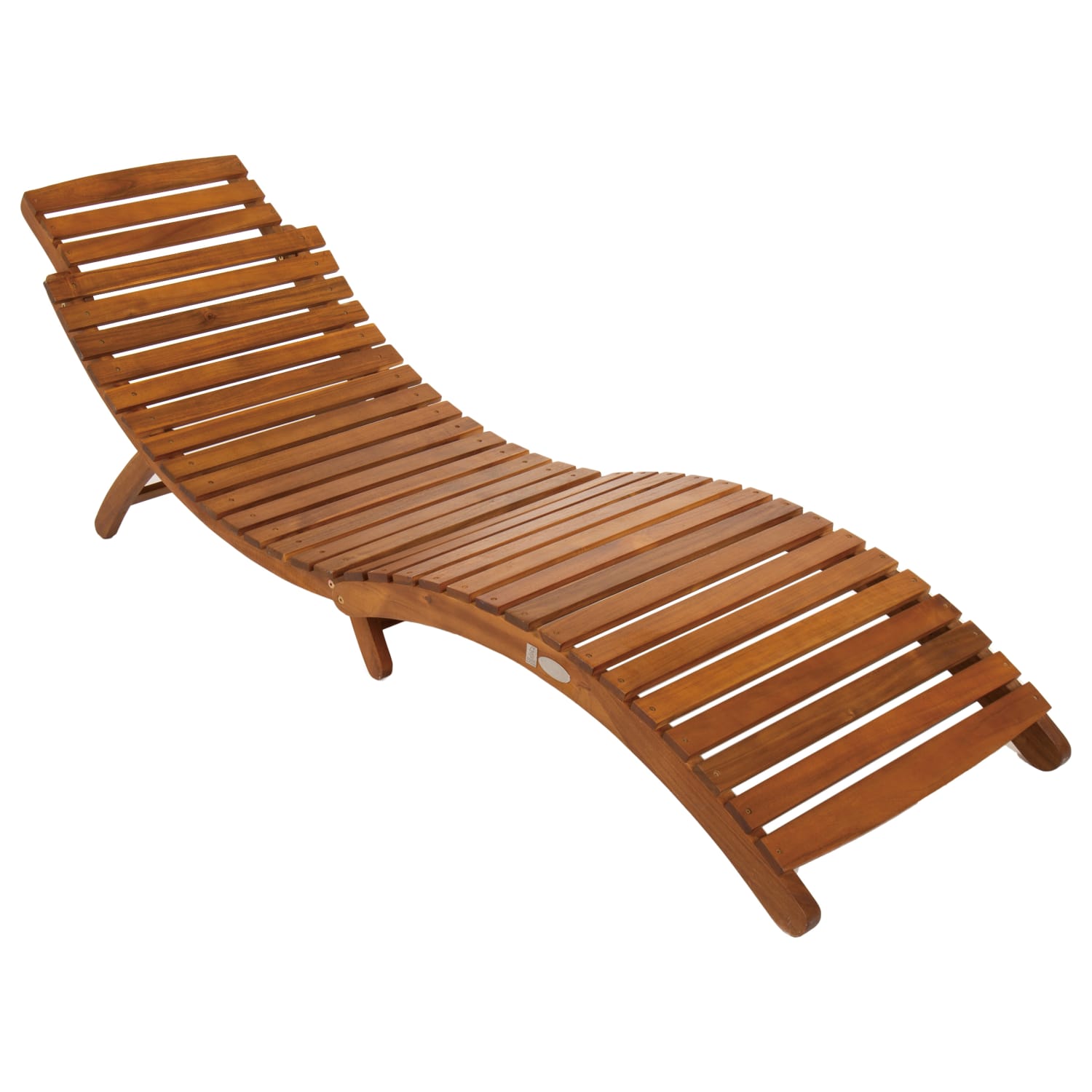 Charles bentley fsc acacia wooden sun lounger 2025