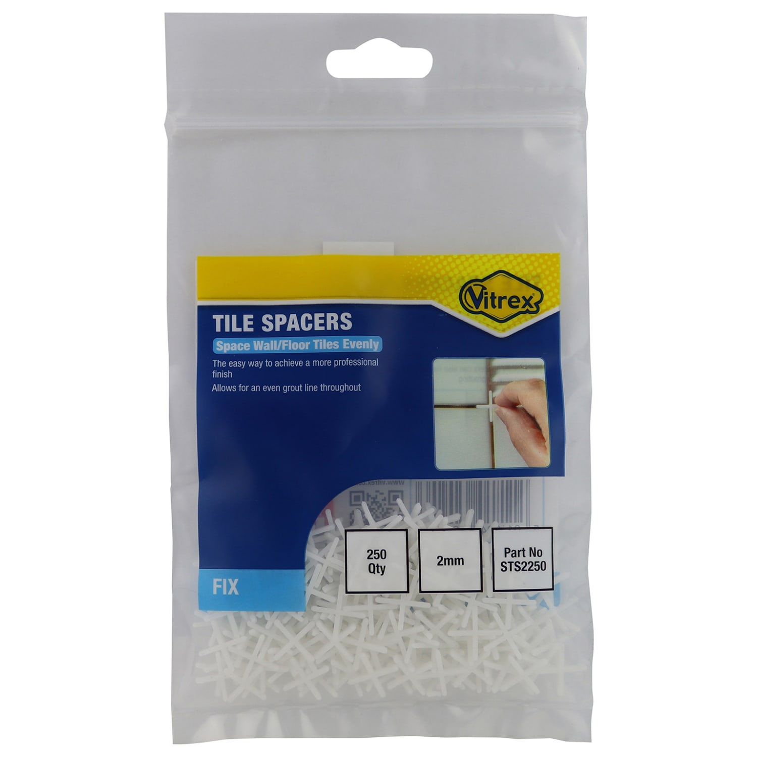 2.5 mm clearance tile spacers