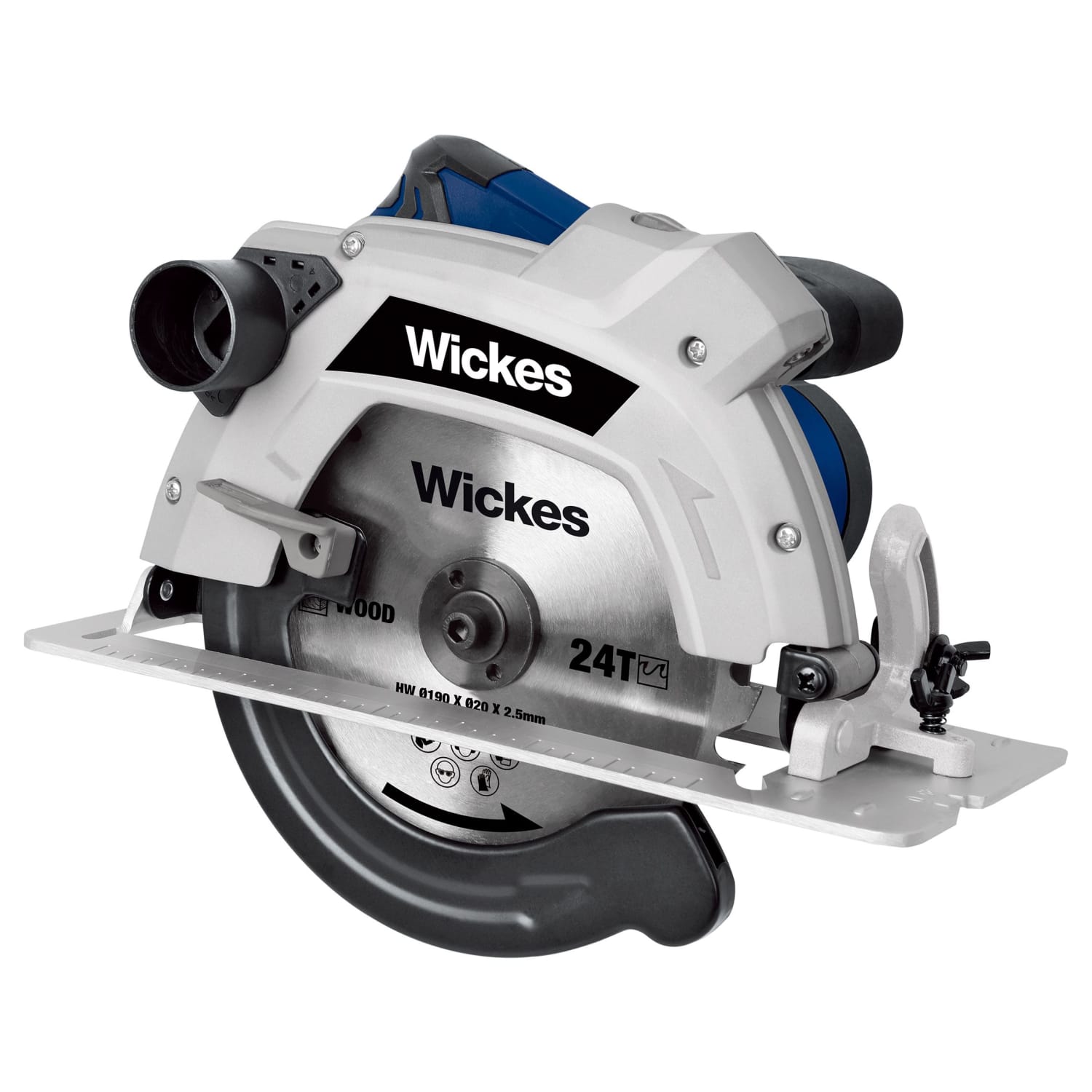 Wickes 190mm Corded Circular Saw with Laser Guide 1400W Wickes