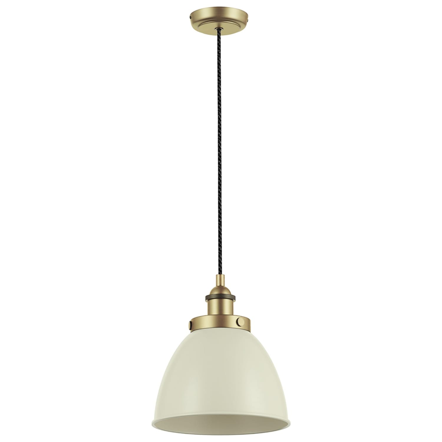 Franklin Pendant Light Taupe and Brass