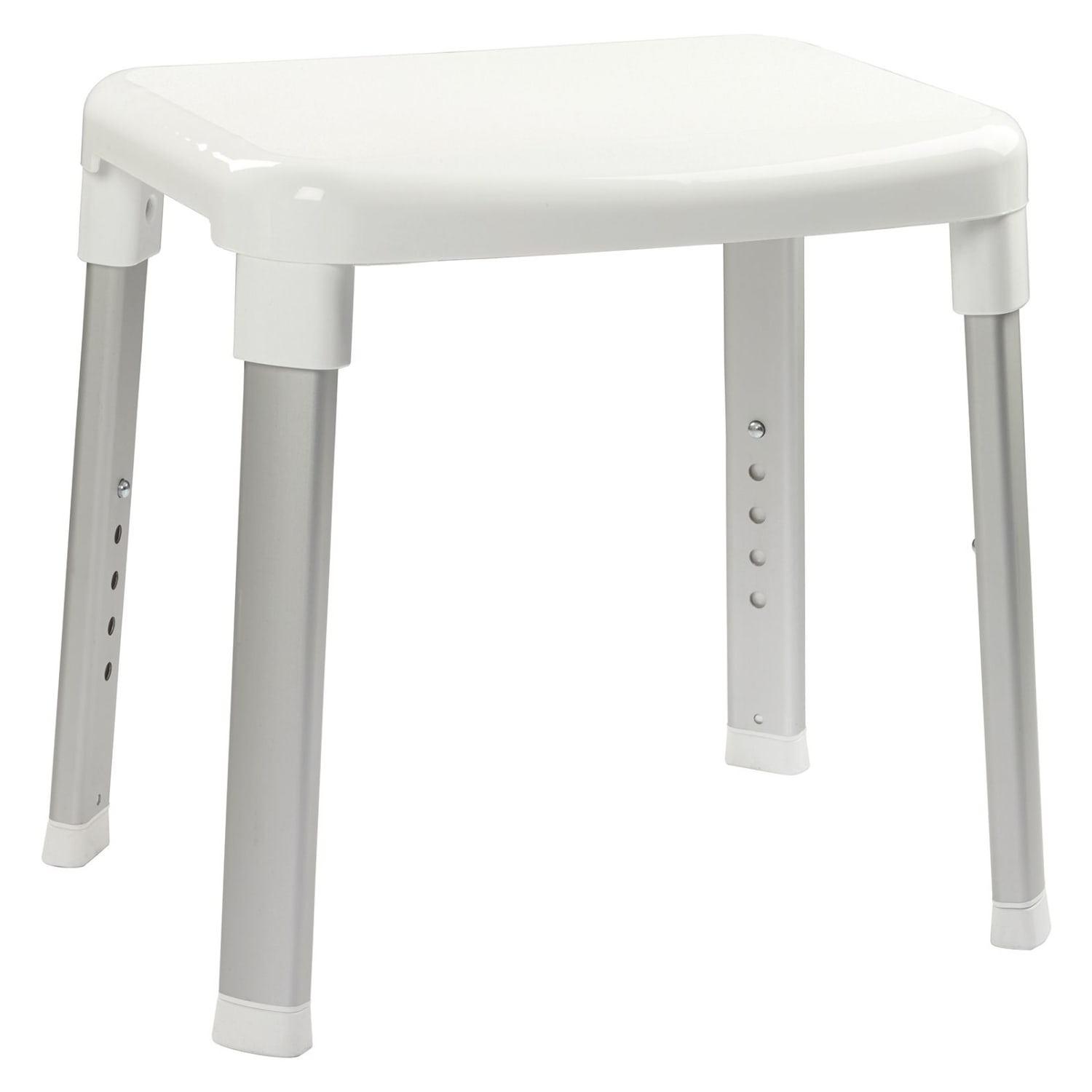 White plastic shower stool sales