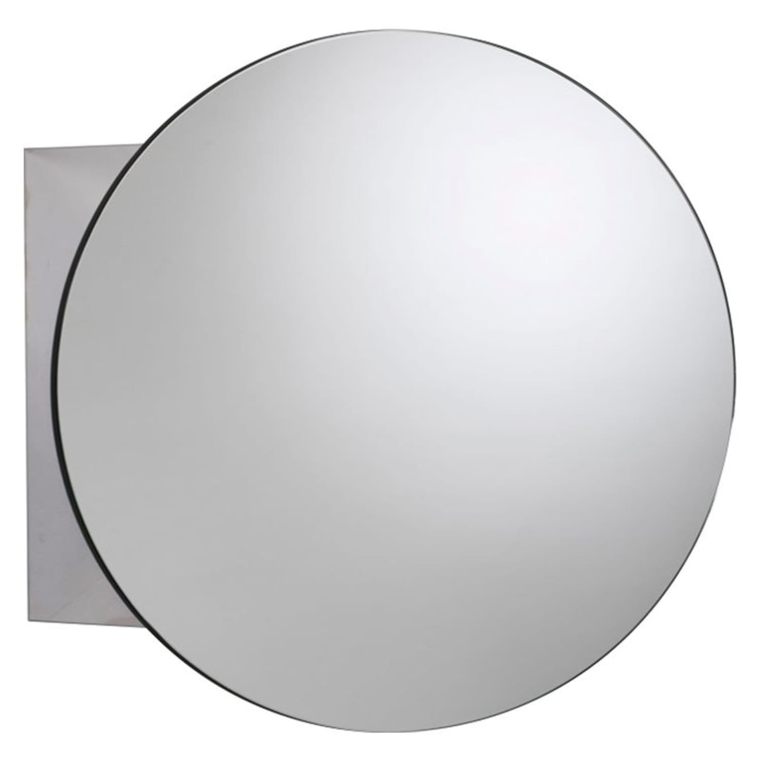 Croydex Severn Circular Mirrored Bathroom Cabinet 500 x 500mm