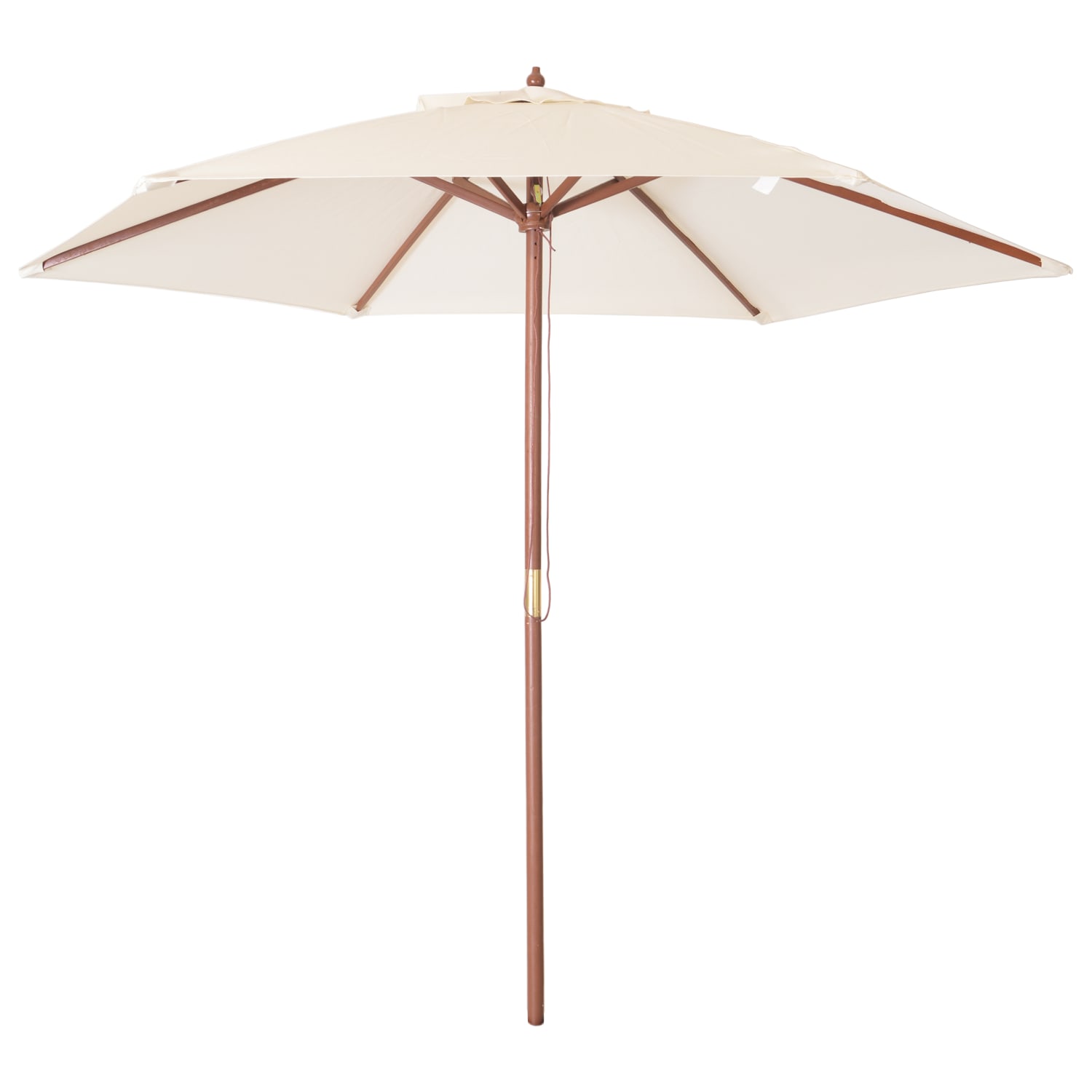 Charles Bentley 2.4m Wooden Garden Parasol Cream Wickes