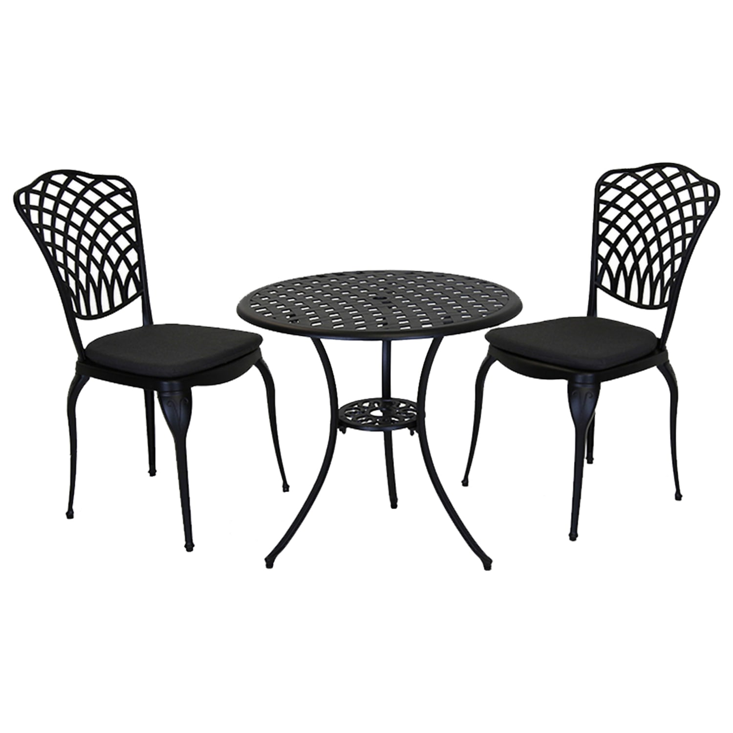 Charles Bentley Cast Aluminium Garden Bistro Set Grey Wickes