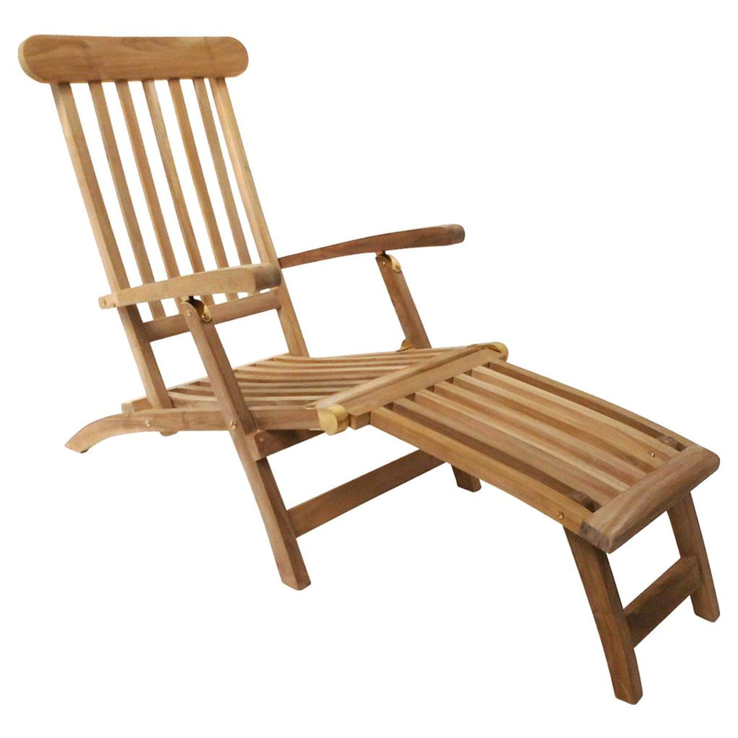 Charles Bentley Teak Steamer Garden Sun Lounger Wickes