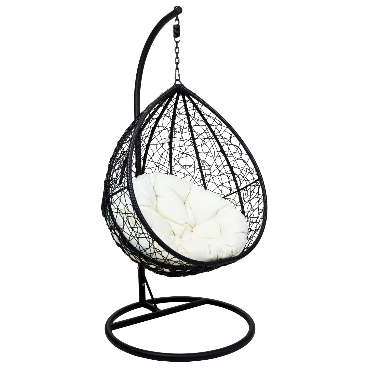 Charles bentley floral rattan swing chair discount