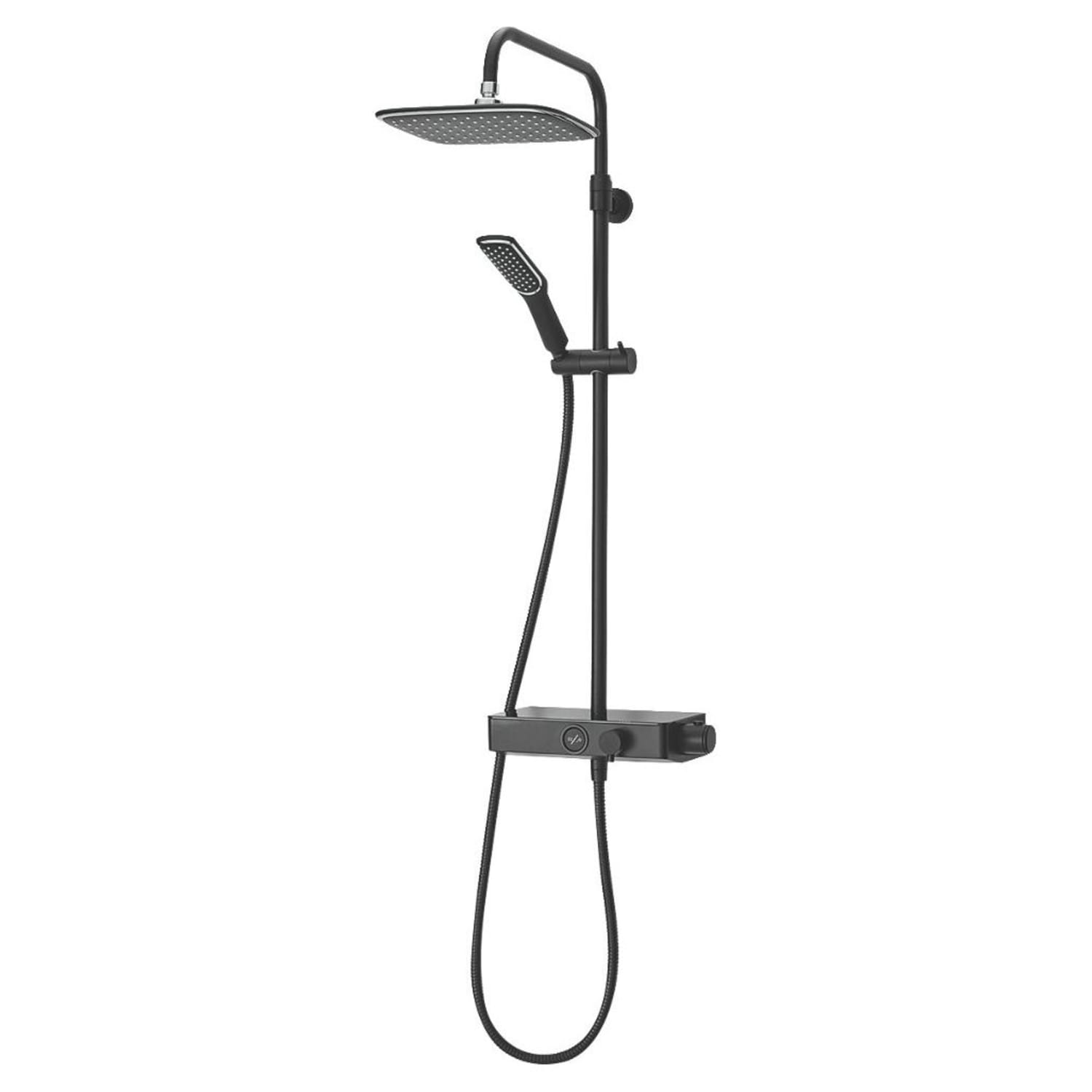 Triton Push Button Mixer Shower - Black | Wickes.co.uk