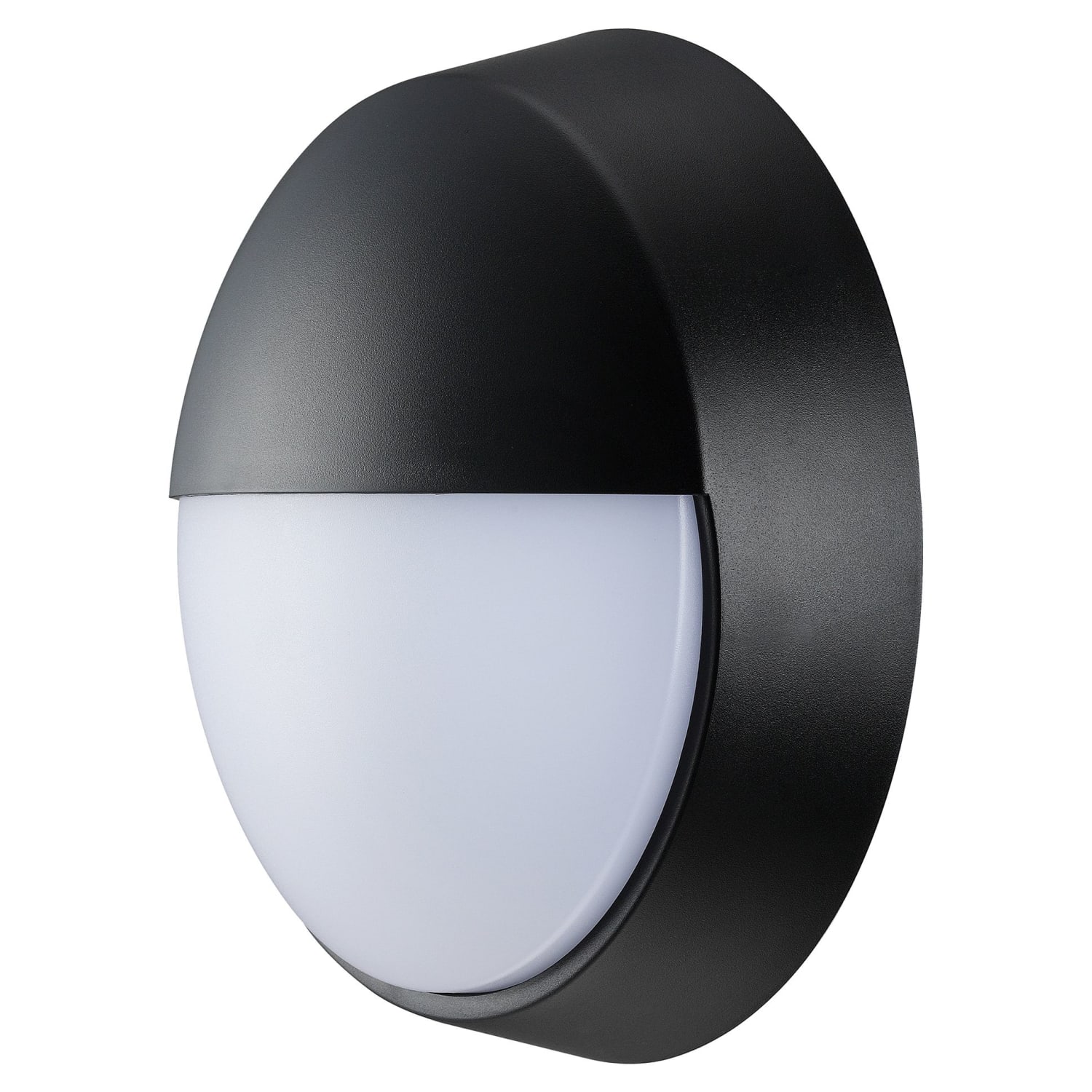 Luceco Eco Round Bulkhead Eyelid IP54 Supplied Black and White
