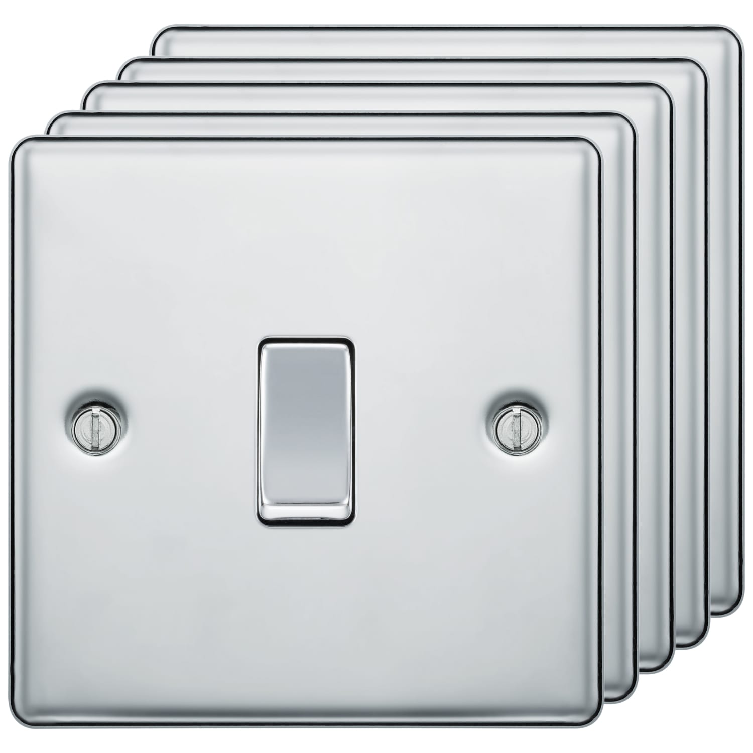 Polished chrome sale light switch