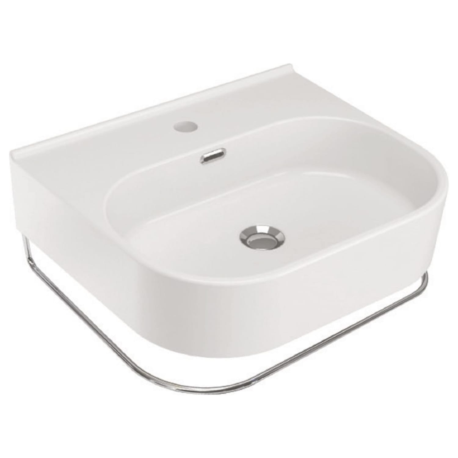 Cloakroom basin with towel new arrivals rail