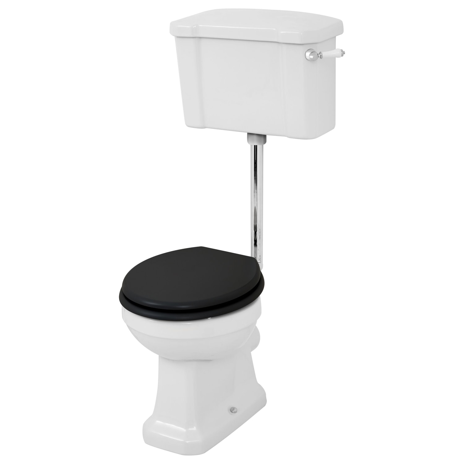 Wickes Oxford Traditional Low Level Toilet Pan Cistern Black