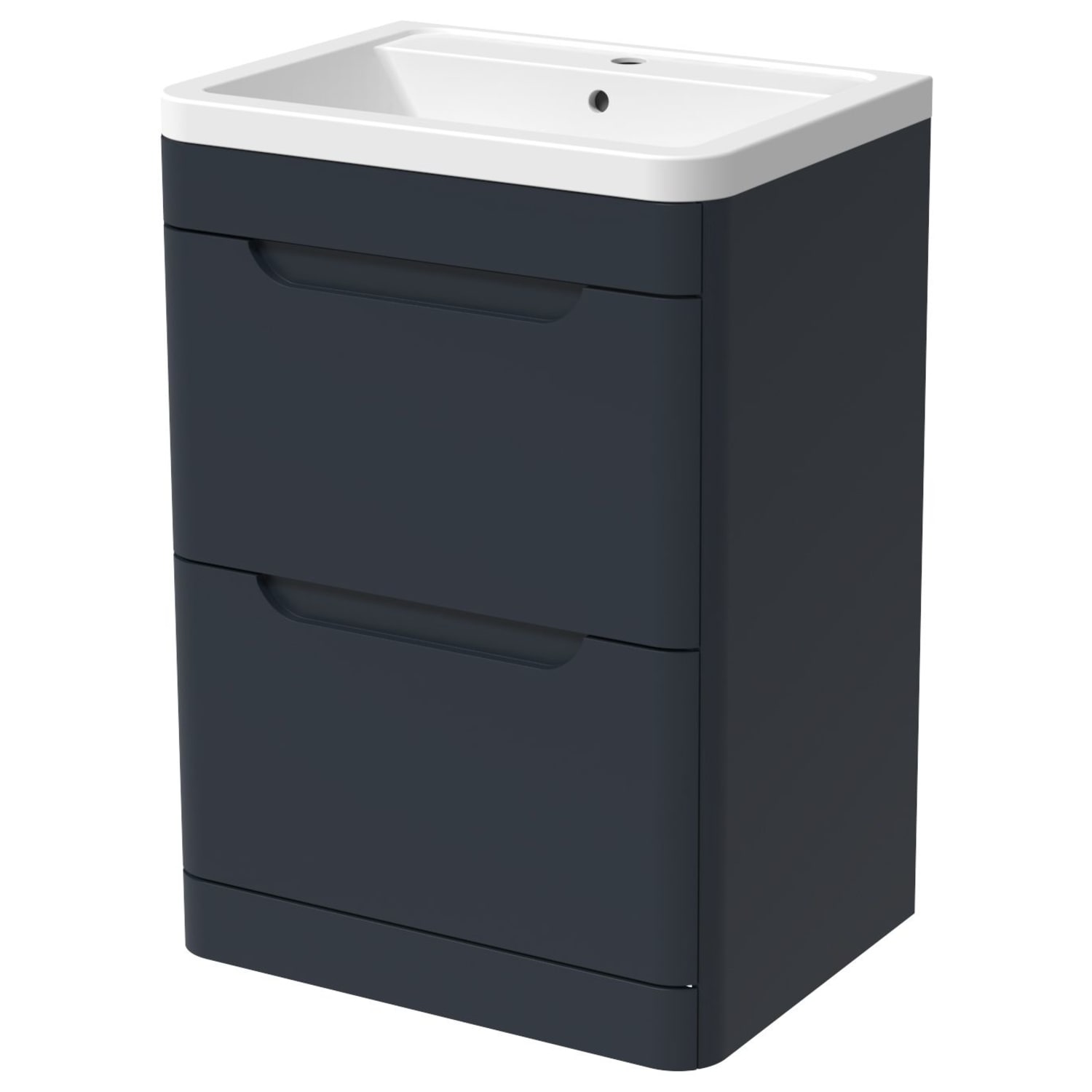 Wickes Malmo Indigo Blue Freestanding J Pull Vanity Unit Basin
